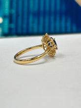 Load image into Gallery viewer, 18ct Y/G Ceylon Sapphire &amp; Diamond Ring
