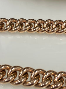 9ct Rose Gold Handmade Curb Link Chain