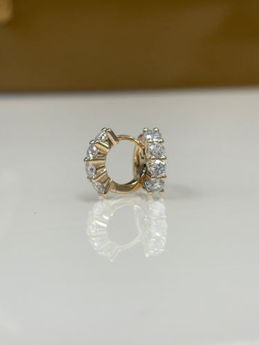 9ct Y/G Lab Diamond Huggie Earrings