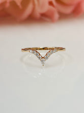Load image into Gallery viewer, 18ct R/G Diamond Wishbone Ring