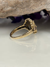 Load image into Gallery viewer, 9ct Y/G Amethyst &amp; Seed Pearl Ring