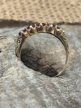 Load image into Gallery viewer, 9ct Y/G London Bridge Style Ruby Ring