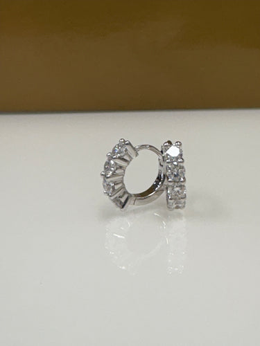 9ct W/G Lab Diamond Huggie Earrings