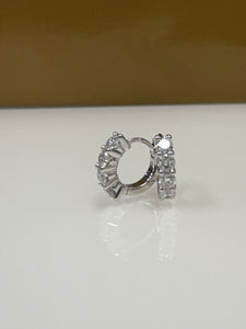 9ct W/G Lab Diamond Huggie Earrings
