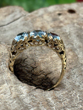 Load image into Gallery viewer, 9ct Y/G Blue Topaz Ring