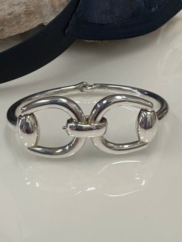 Solid S/S Hinged Horse Bit Bangle