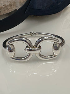 Solid S/S Hinged Horse Bit Bangle