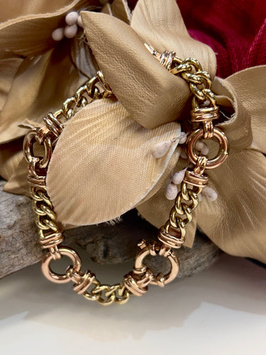 9ct Rose Gold Belcher Link Bracelet With Bolt Ring Clasp – BURLINGTON