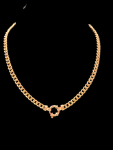 Load image into Gallery viewer, 9ct R/G Solid Curb Link Chain with Euro Bolt Clasp