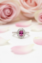 Load image into Gallery viewer, 9ct Pink Sapphire &amp; Diamond Ring