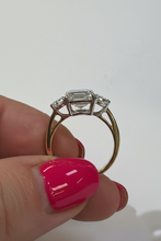 Load image into Gallery viewer, 9ct Y/G Trilogy Asscher Cut &amp; Half Moon LGD Ring
