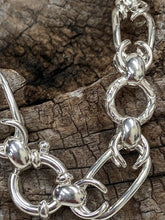 Load image into Gallery viewer, Sterling Silver Ornate Paper Link Chain with Euro Bolt Clasp