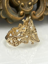 Load image into Gallery viewer, 9ct Yellow Gold Ornate Sovereign Coin Ring
