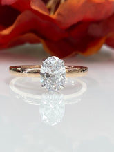 Load image into Gallery viewer, 18ct Rose Gold 1.01ct Oval Lab Grown Diamond Ring
