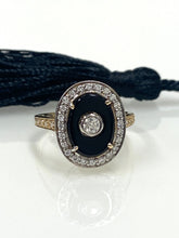 Load image into Gallery viewer, 9ct Y/G Onyx &amp; Diamond Ring