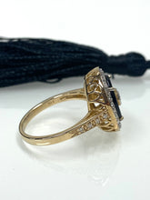 Load image into Gallery viewer, 9ct Y/G Onyx &amp; Diamond Ring