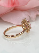 Load image into Gallery viewer, 18ct Rose Gold Morganite &amp; Diamond Ring