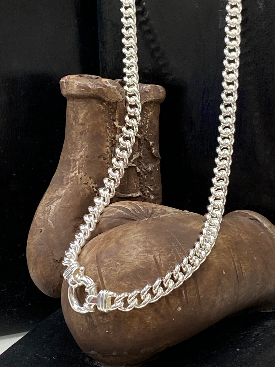 Solid Sterling Silver Curb Link Chain