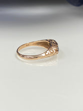 Load image into Gallery viewer, 9ct Rose Gold Sapphire London Bridge Style Ring