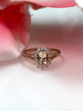 Load image into Gallery viewer, 9ct R/G Morganite &amp; Diamond Ring