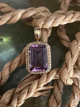 Load image into Gallery viewer, 9ct Gold Amethyst &amp; Diamond Enhancer