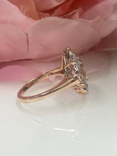 Load image into Gallery viewer, 9ct R/G Art Deco Style Morganite and Diamond Ring