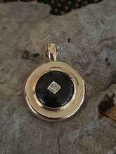 Load image into Gallery viewer, 9ct Gold Onyx &amp; Diamond Enhancer Pendant